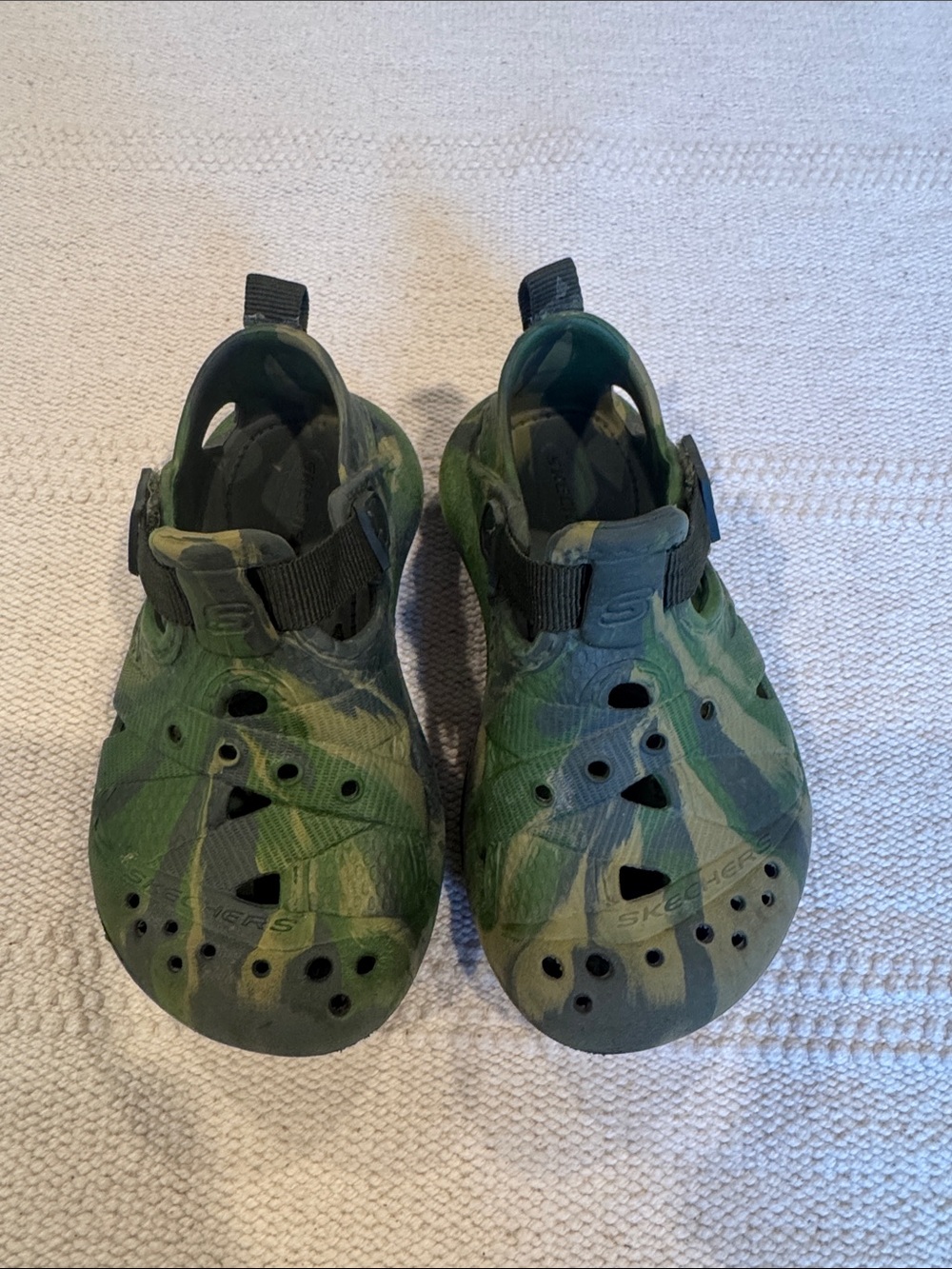 Skechers Kids' Camouflage Green Slip-On Clog Shoe